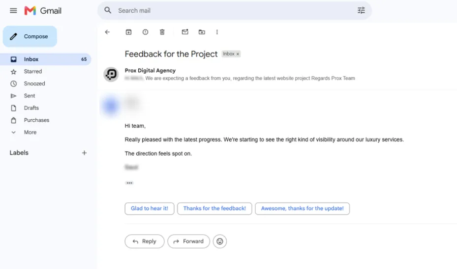 Client Messages Screen Shots
