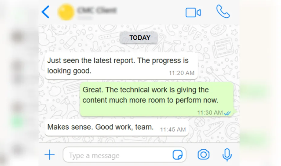 Client Messages Screen Shots